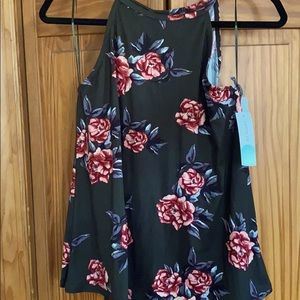 Keyhole knit halter top